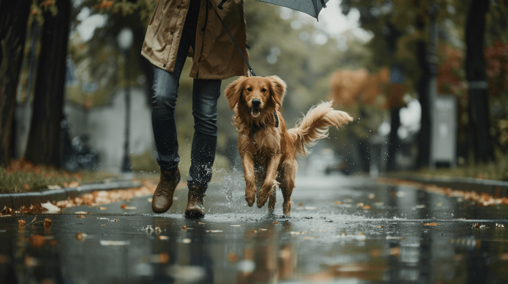 aktivitäten mit hund bei regen