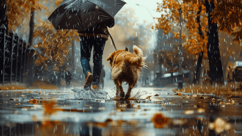 aktivitäten mit hund bei regen