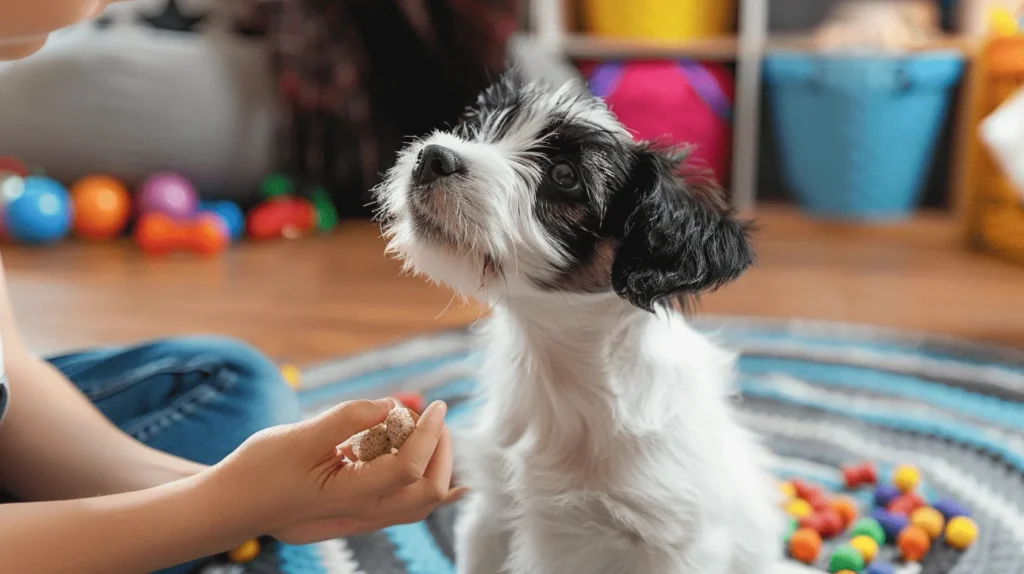 welpe-aus-beibringen-mit-geduld